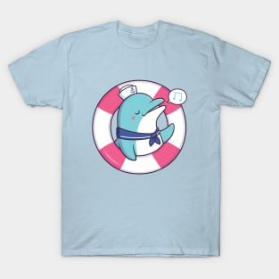 Cute Singing Dolphin Sailor T-Shirt